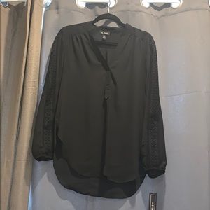 Tunic Black long sleeve dress shirt